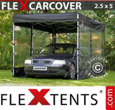 Reklamtält FleX Carcover, 2,5x5m, Svart